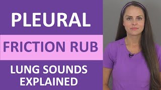 Pleural Friction Rub Lung Sounds Audio Causes  Pleural Rub Breath Sounds NCLEX [upl. by Sitruc]