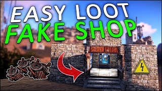 LURING PLAYERS into an ELECTRIC SCAM SHOP  Rust Trap Base [upl. by Jos]