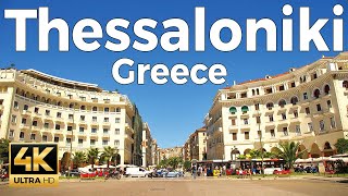 Thessaloniki Greece Walking Tour 4k Ultra HD 60fps – With Captions [upl. by Tanberg]