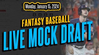 MOCK DRAFT Fantasy Baseball 12Team HeadtoHead Yahoo Standard Settings [upl. by Aicram]