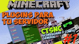 PLUGINS para tu SERVIDOR de Minecraft  CTSNC Plugin Decorativo y Scoreboard  Parte 1 [upl. by Simetra]