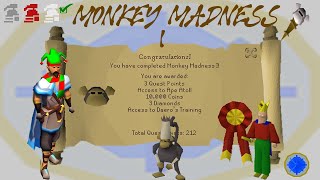 OSRS Monkey Madness 1 Quest Guide  Ironman Approved [upl. by Anayek]