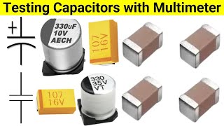 Testing Capacitors with multimeter SMD ceramic capacitor testing electrolytic tantalum capacitor [upl. by Ernst]