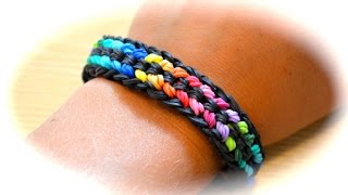 Rainbow Loom Double Capped Dragon Scale Armband deutsche Anleitung [upl. by Nnaeiluj]