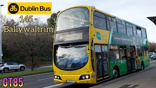 Green Dublin Bus Ride 287 Wright Gemini 2 B9TL GT85 Route 145 Towards Ballywaltrim [upl. by Ramedlav]