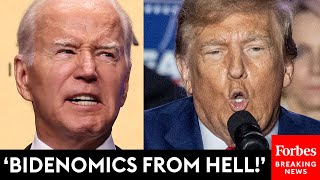 BREAKING NEWS Former President Trump Laces Into Low IQ Biden At Raucous New Hampshire Rally [upl. by Marion]