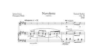 Samuel Barber  Nuvoletta Op 25 Score video [upl. by Anail]