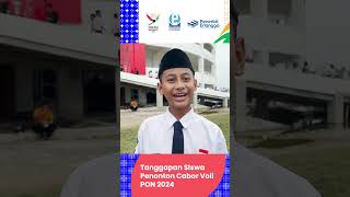 Tanggapan SIswa Penonton Cabor Voli PON 2024 pon2024 ponacehsumut volleyball [upl. by Maeve]