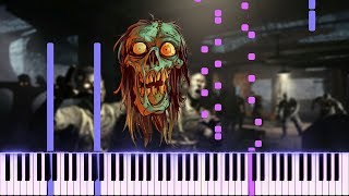 CoD Black Ops 1 Zombies Theme Damned  Piano Synthesia Tutorial [upl. by Annat999]