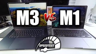 MacBook Air M3 vs MacBook Pro M1  Speed Test Review [upl. by Ativ]