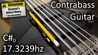 Contrabass Guitar Build Scale And Tone Test [upl. by Ellehsim]