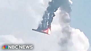 Watch Chinese space rocket launches accidentally and crashes in flames [upl. by Monsour]