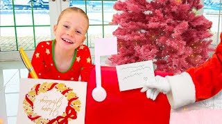 Nastya rencontre le Père Noël pour réaliser ses vœux  Conte de Noël pour les enfants [upl. by Lalad311]