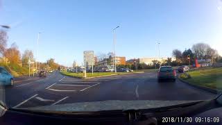 Dash cam Fleetsbridge roundabout Poole Dorset [upl. by Eidac]