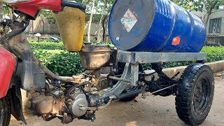 Instructions for making a tricycle from a motorcycle engine to carry goods [upl. by Camm]