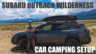 No Build Subaru Outback Wilderness Car Camping Setup [upl. by Taka]