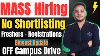 Direct Mass Hiring  OFF Campus Drive For 2024  2023  2022  2021 Batch Hiring  Freshers Job [upl. by Ethe]