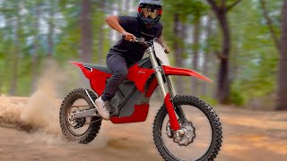 The Worlds Most Powerful Electric Dirt Bike  2023 Stark Varg ALPHA First Ride [upl. by Dhiman]