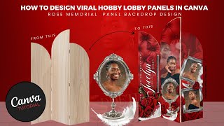 Hobby Lobby Wooden Arch Panel How to Design in Canva [upl. by Urson912]