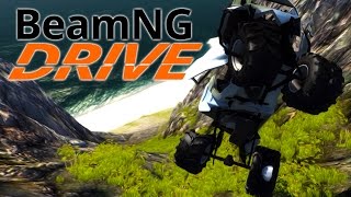 BeamNGDrive 5  DOWN THE CLIFF WE GO [upl. by Jacobo980]