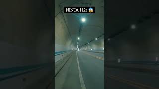 Kawasaki ninja h2r tunnel sound 😵🚀 ninja h2r akrapovic shorts ytshorts [upl. by Bobbe]