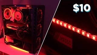 INSTALLING LED STRIPS INTO MY PC AURA SYNC 4 PIN [upl. by Arta]