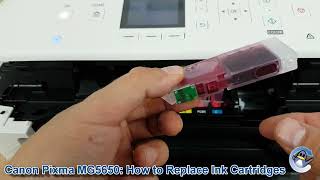 Canon Pixma MG5650 How to ChangeReplace Ink Cartridges [upl. by Inahpit]