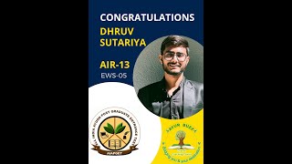 DHRUV SUTARIYAAIR13 EWS05  EXPERIENCE SHARING  AIAPGET2024 JOURNEY  VD DHAVAL DHOLAKIYA [upl. by Tommie]