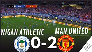 Wigan Athletic vs Manchester United 02 MATCH HIGHLIGHTS • Video Game Simulation amp Recreation [upl. by Jacobson]