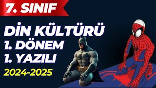 7 Sınıf Din Kültürü 1 Dönem 1 Yazılı 20242025 [upl. by Lemcke]