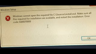 Fix Cant Install Windows 11 Error Code 0x8007000B Windows Cannot Open File C\Sources\installesd [upl. by Shugart]