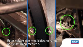 SKF  Hvordan montere et SKF registerreimsett med vannpumpe på en Toyota Verso [upl. by Doris]