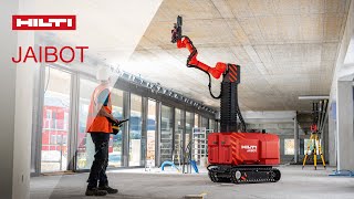 INTRODUCING a new construction robot Hilti JAIBOT for construction automation of overhead drilling [upl. by Devine]