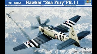 Trumpeter 172 Sea Fury FB11 Buildlog and Reveal [upl. by Iznyl12]