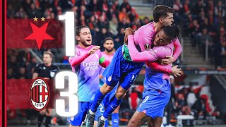 Through to the quarterfinals  Slavia Praha 13 AC Milan  Highlights Europa League Round of 16 [upl. by Aserehtairam]