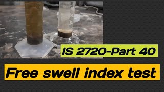 free swelling index of soil FSI procudureCalculation Geotechnical Engineering soil test IS 2720 [upl. by Comptom961]