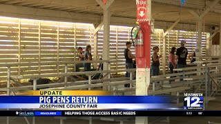 Pig pens return to Josephine County Fair [upl. by Krisha]