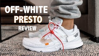 OFF WHITE NIKE AIR PRESTO WHITE ON FOOT REVIEW  A SNEAKER LIFE [upl. by Nomzaj]