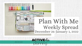 Plan With Me  Passion Planner Weekly Spread  December 26 January 1 2022 [upl. by Collins917]