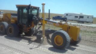 Deere 872D grading foundation course [upl. by Bresee]