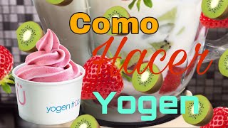 Como hacer yogen de fresa 🍓 y kiwi 🥝 en casa súper fácil Ambar Sánchez [upl. by Amalita473]