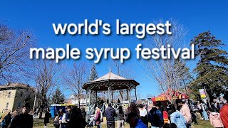 60th Elmira Maple Syrup Festival  bring a big stomach  do not go if youre on a diet 世界最大楓糖漿節 [upl. by Conn]