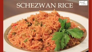 Jain Schezwan Rice  शेजवान फ्राइड राइस  How To Make Schezwan Rice  Chinese Cuisine  Simply Jain [upl. by Sinne]