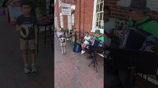 Camp town Ladies busker busking accordion folkmusic [upl. by Eward]