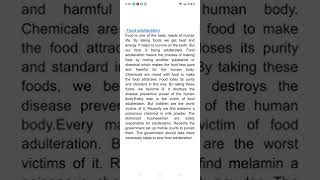 Paragraph food adulteration [upl. by Melvin]