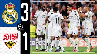 HIGHLIGHTS  Real Madrid 31 Stuttgart  Champions League 202425 [upl. by Kidd]