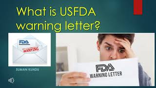 What is USFDA warning letter [upl. by Terpstra]