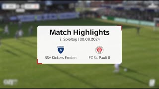 Tor aus 50 Meter entscheidet das Spiel zwischen Emden und Pauli II I Regionalliga Nord 7 Spieltag [upl. by Enylodnewg]