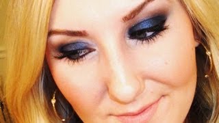 Midnight Blue Makeup Tutorial  Infallible Shadows amp NEW Shadow Bases [upl. by Hollerman]