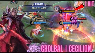 Top 1 global cecilion gameplay by Raziellka  mobile legends [upl. by Alidia]